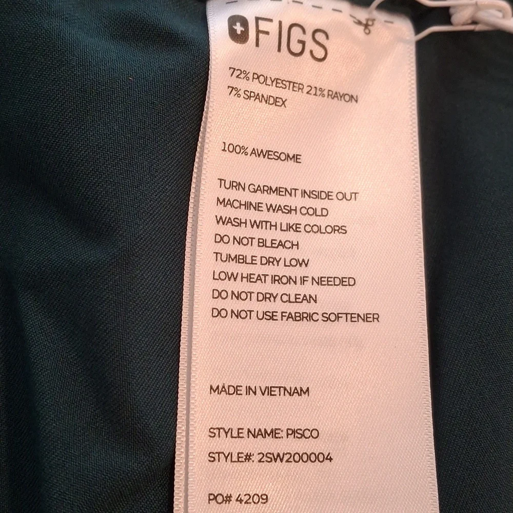 Figs Amazon Green Pisco Scrub Pants Size 4XL/T